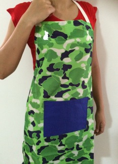 Blue & Green Camouflage Wash and Wear Apron